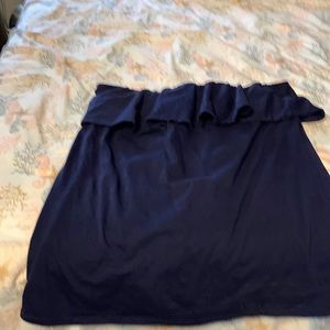 Lilly Pulitzer navy blue strapless top size large